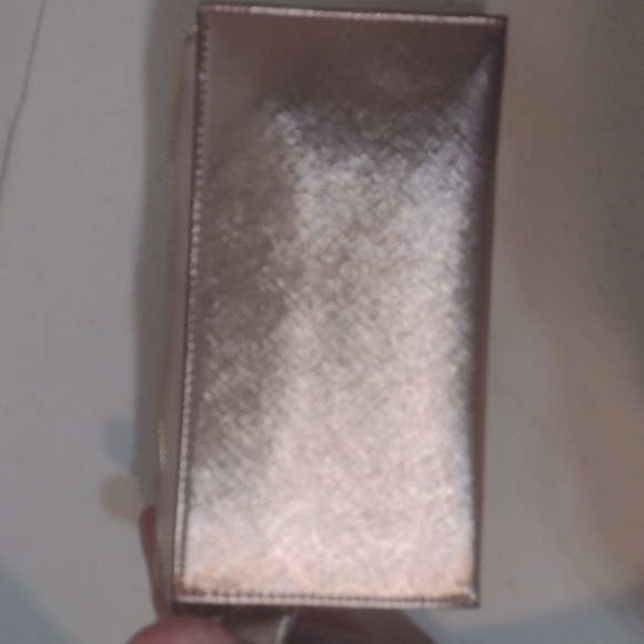 Kate Spade metallic light pink Continental three pocket wallet wristlet clutch - Picture 9 of 16